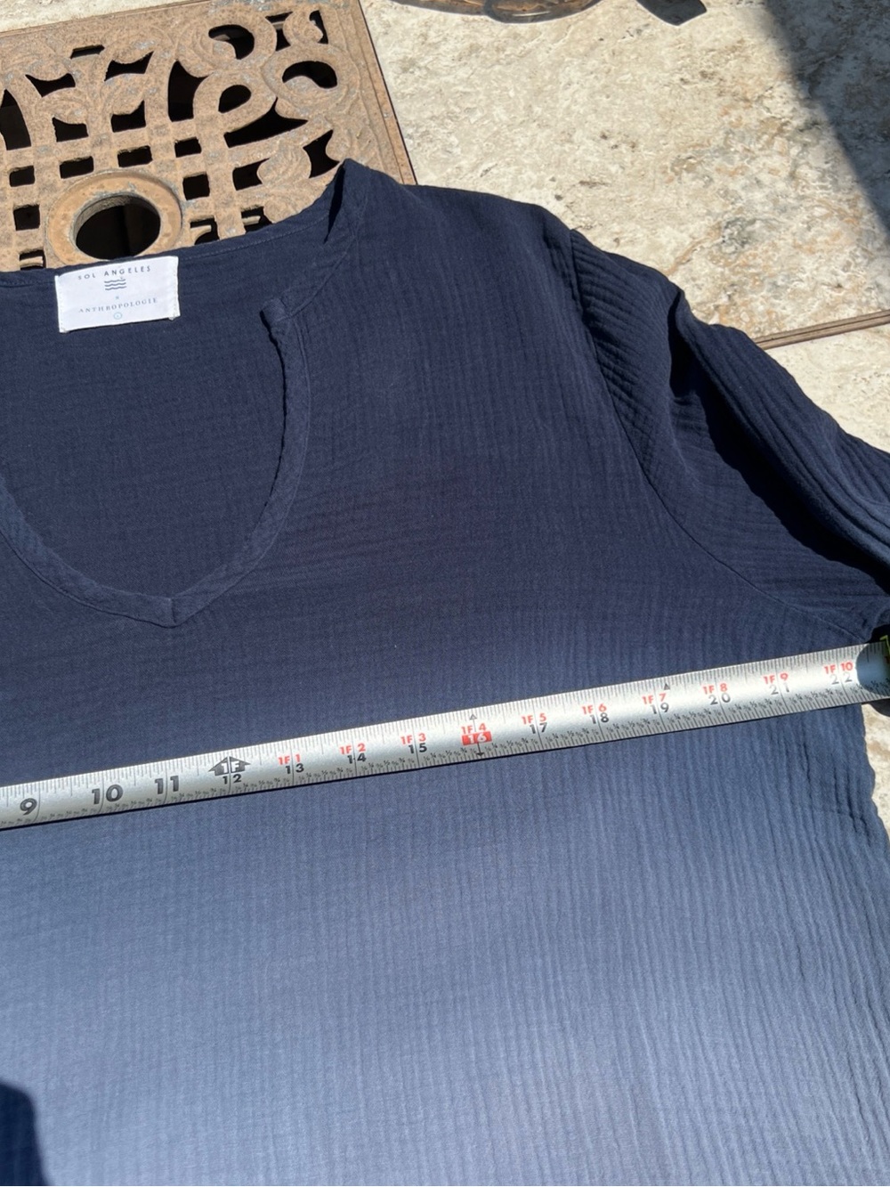 Anthropology LOS ANGELES gauze Light OMBRÉ tunic L - Picture 7 of 11